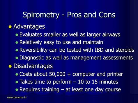 spirometry pros and cons